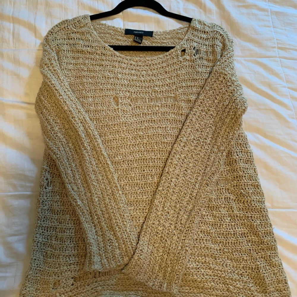 NWOT Distressed Forever 21 Sweater